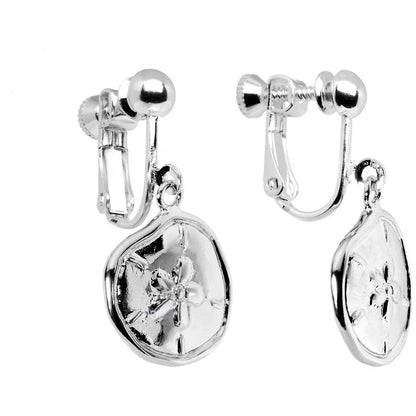 Sand Dollar Clip on Earrings