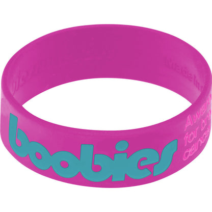 Purple Aqua Boobies Awareness for Breast Cancer Bracelet