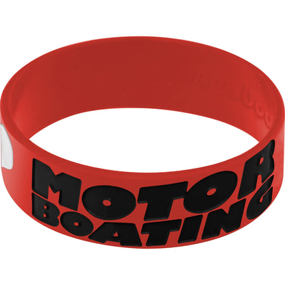 Red Black I Love Motor Boating Breast Cancer Bracelet