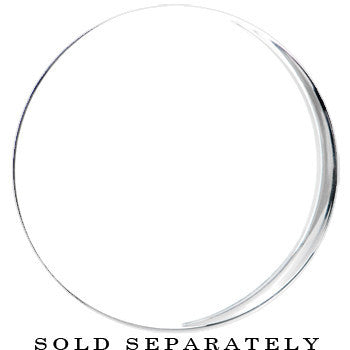 2 Clear Black Acrylic Mirror Split Saddle Plug