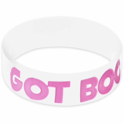 White Pink Got Boobs Awareness for Breast Cancer Bracelet