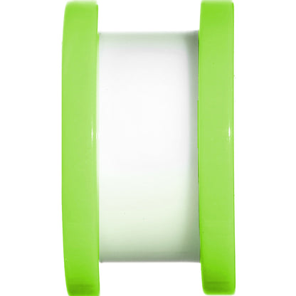 9/16 Green Neon Acrylic Modern Yin Yang Screw Fit Tunnel Plug