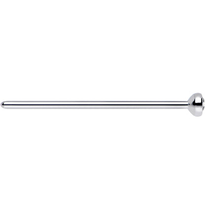 20G 3/4 Clear CZ Steel Straight Fishtail Nose Ring 2.5mm