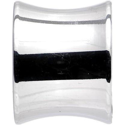1/2 Moveable Clear Cubic Zirconia Stainless Steel Saddle Plug