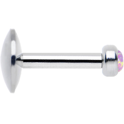 1/4 Steel 2.5mm Synthetic Pink Opal Internal Thread Tragus Earring