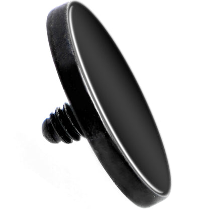 14G Black Titanium IP 4mm Flat Disc Dermal Anchor Top