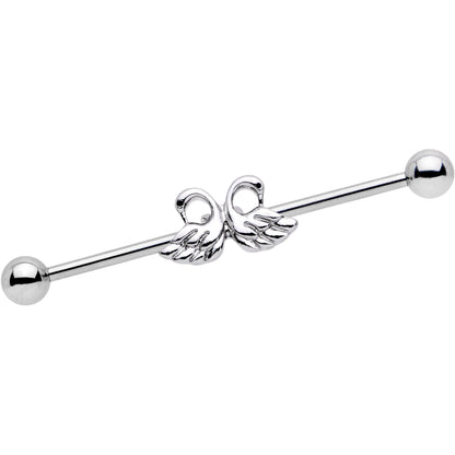 Ruffled Feathers Dual Swans Industrial Barbell Set of 2