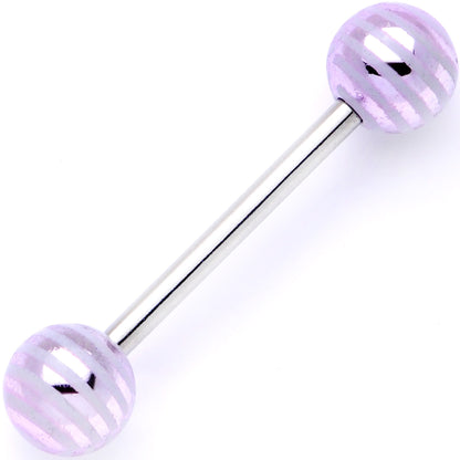 Pastel Stripes Party Barbell Tongue Ring Set of 4