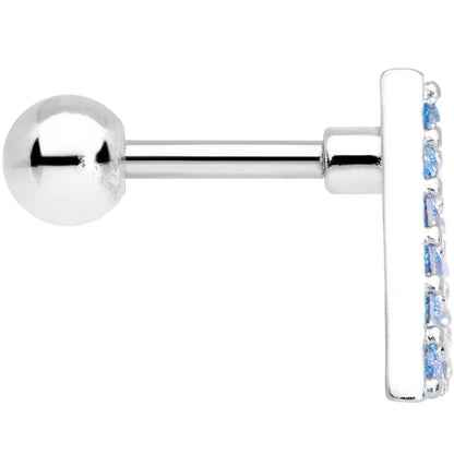 16G 1/4 Aqua Gem Triangle Cartilage Tragus