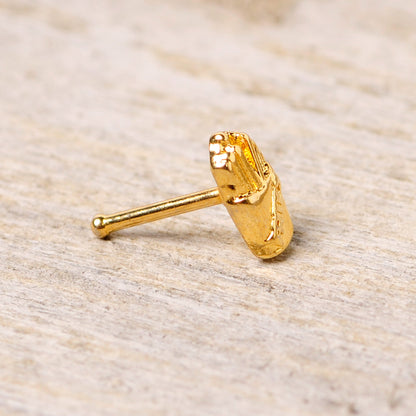 20G 1/4 Gold Tone Fast Food French Fries Nose Bone