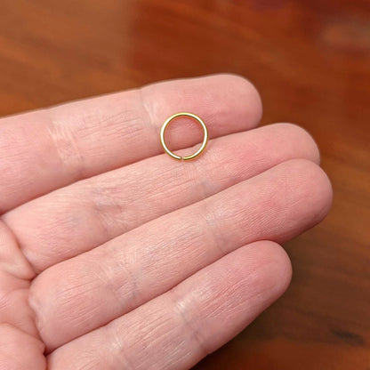 18G 5/16 Gold Tone PVD Grade 23 Titanium Bendable Hoop Ring