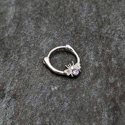 16G 5/16 Purple Gem Ultra Fly Cartilage Clicker