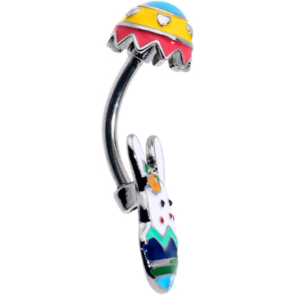 Easter Egg Bunny Double Mount Belly Ring