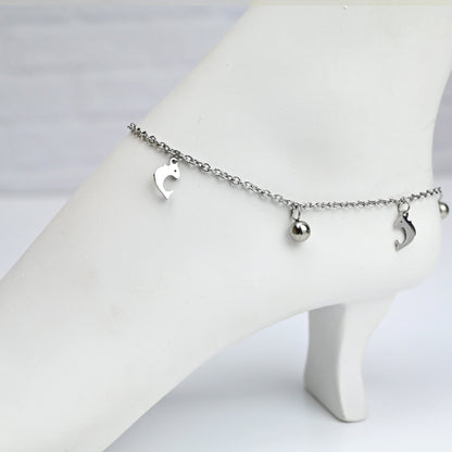 Oceanic Dolphin Dangle Stainless Steel Ankle Bracelet