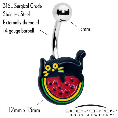 Watermelon Cat Love Belly Ring