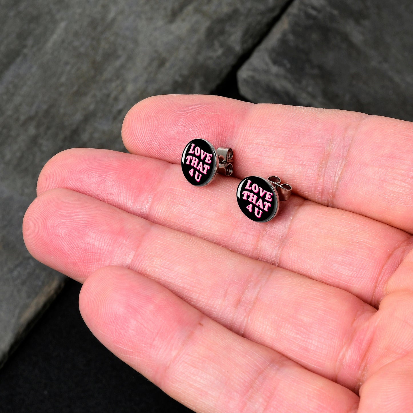 Love That 4 You Stud Earrings by Onyx O