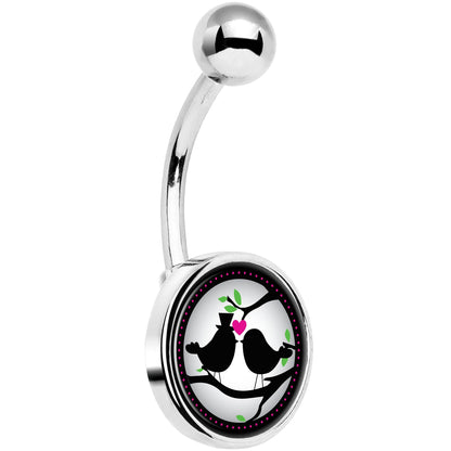 Lovebirds Silhouette Belly Ring