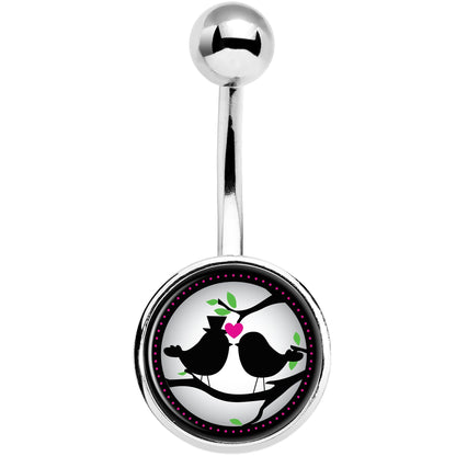 Lovebirds Silhouette Belly Ring