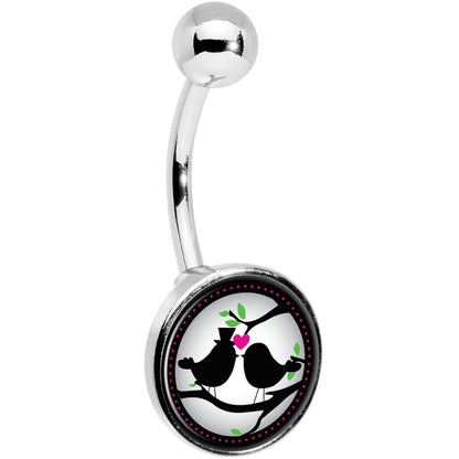 Lovebirds Silhouette Belly Ring