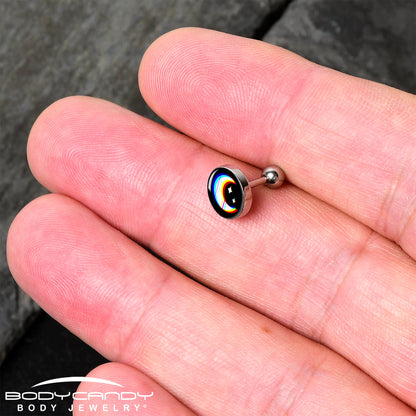 16G 1/4 Chromatic Moon Tragus Cartilage Earring by Onyx O