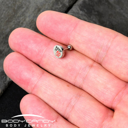 16G 1/4 Glow in the Dark Keep it 100 Tragus Cartilage Earring by Onyx O