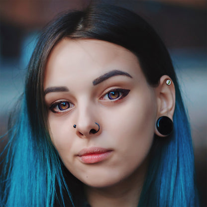 Green Pickle Tragus Cartilage Earring by Onyx O