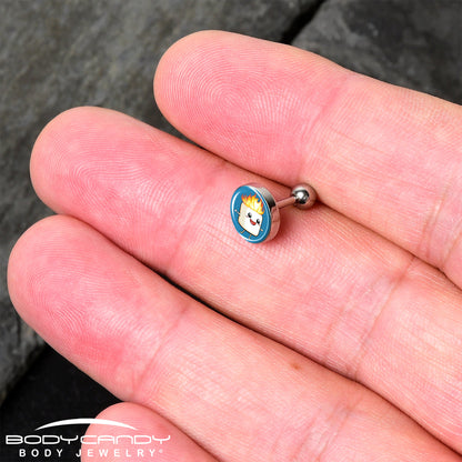 16G 1/4 Burning Marshmallow Tragus Cartilage Earring by Onyx O