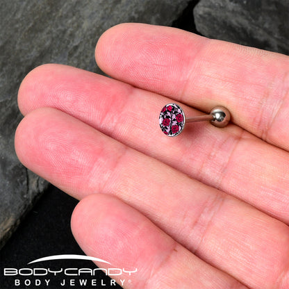 Blossom Creation Floral Love of Roses Barbell Tongue Ring by Onyx O