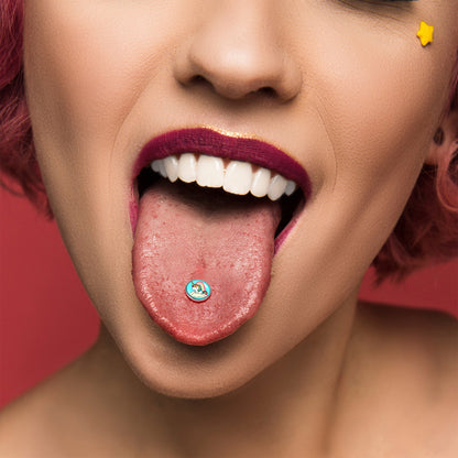 Rainbow Unicorn Barbell Tongue Ring by Onyx O