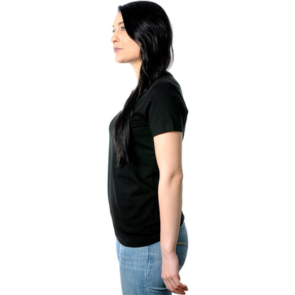 hashtag pierced Black Tapered V-Neck Tee Shirt