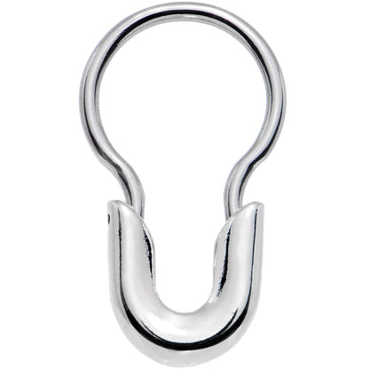 16G 5/16 Safety Pin Stainless Steel Septum Ring