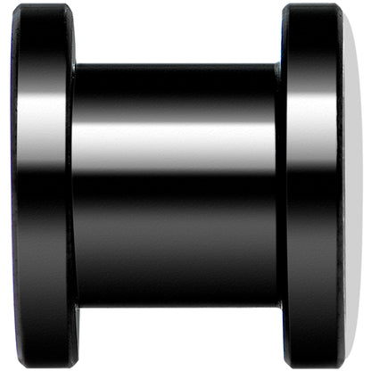 Pink Black Radiant Cross Black Anodized Screw Fit Plug Set 0G