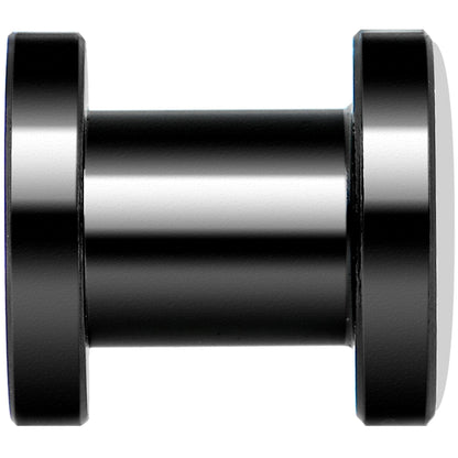Pink Black Radiant Cross Black Anodized Screw Fit Plug Set 2G