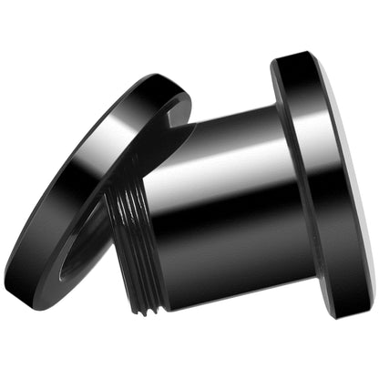 Pink Black Radiant Cross Black Anodized Screw Fit Plug Set 0G